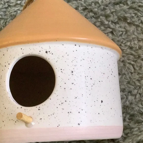 Ceramic Bird House NWT Speckled Glaze Crescent Enterprise Co. 5”x5”x6.75” - Picture 14 of 15